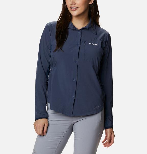 Columbia Womens Shirts Sale UK - Mazama Trail Clothing Blue UK-76402